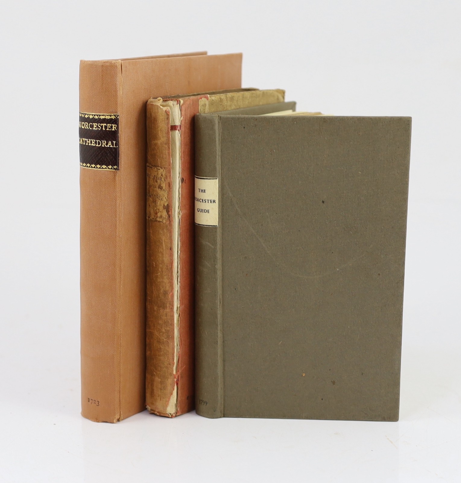 WORCS: (Price, J.) The Worcester Guide ... with a description of the seats of the nobility and gentry in the neighbourhood, and ... information (for) the stranger and traveller. 2 plans and 2 plates; rebound paper boards